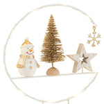 LED Snowman Winter Scene Ring | 23cm