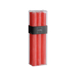 Rustic Taper Dinner Candles | Red | Set of 6