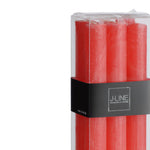 Rustic Taper Dinner Candles | Red | Set of 6