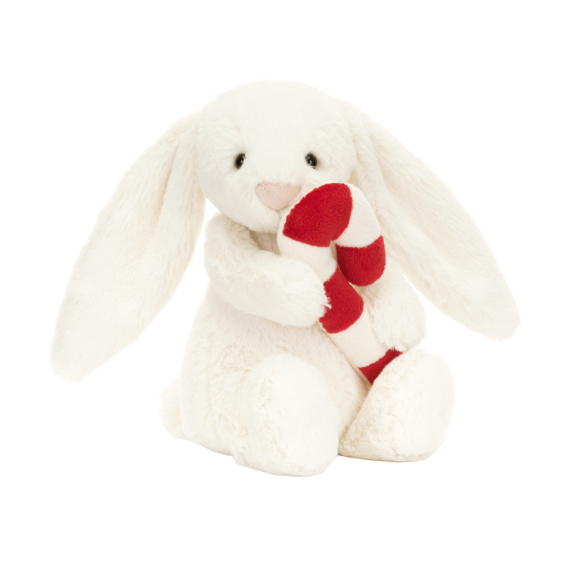 Bashful Bunny with Candy Cane Soft Toy