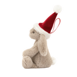 Bashful Christmas Bunny Hanging Decoration