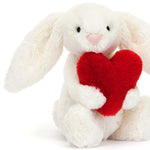 Bashful Red Love Heart Bunny Soft Toy | Little