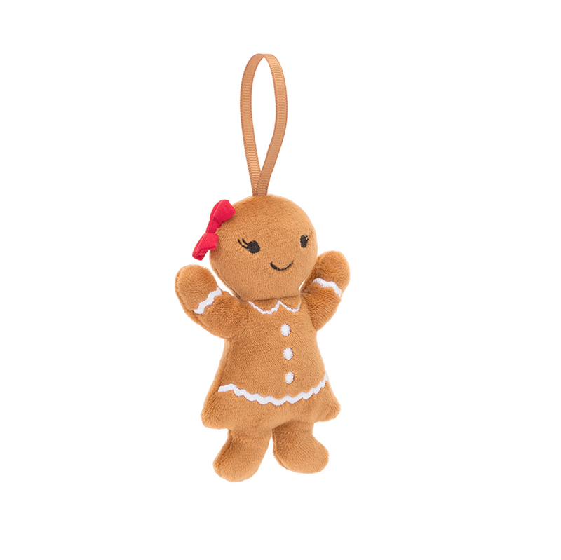 Festive Folly Gingerbread Ruby Hanging Decoration