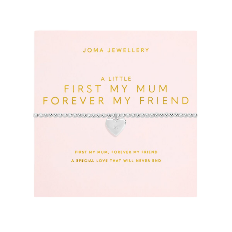 A Little 'First My Mum Forever My Friend' Mother's Day Bracelet | Silver Plated