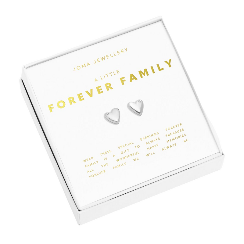 Boxed A Little 'Forever Family' Earrings | Silver Plated