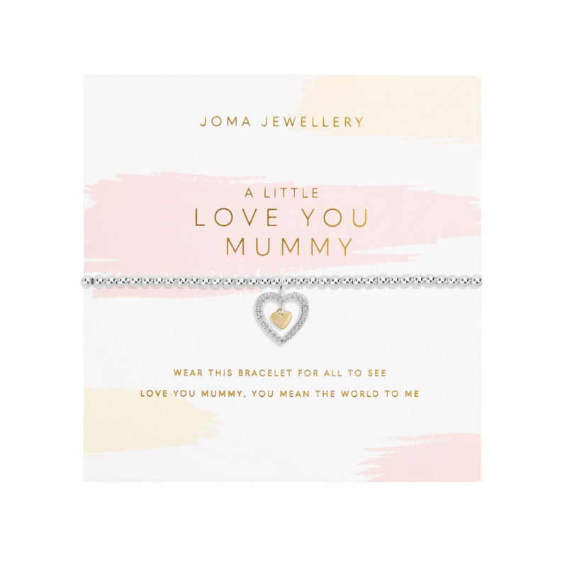 A Little 'Love You Mummy' Mother's Day Bracelet | Silver & Gold Plated