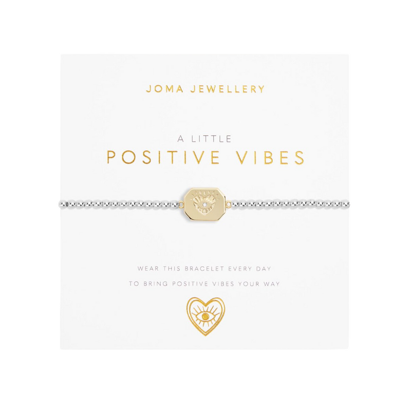 A Little 'Positive Vibes' Bracelet | Silver & Gold Plated