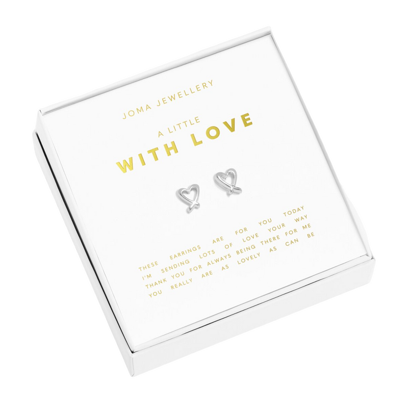 A Little 'With Love' Earrings | Silver Plated