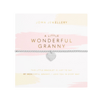 A Little 'Wonderful Granny' Mother's Day Grandparent Bracelet | Silver Plated