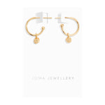 Aura Bar Hoop Earrings | Gold Plated