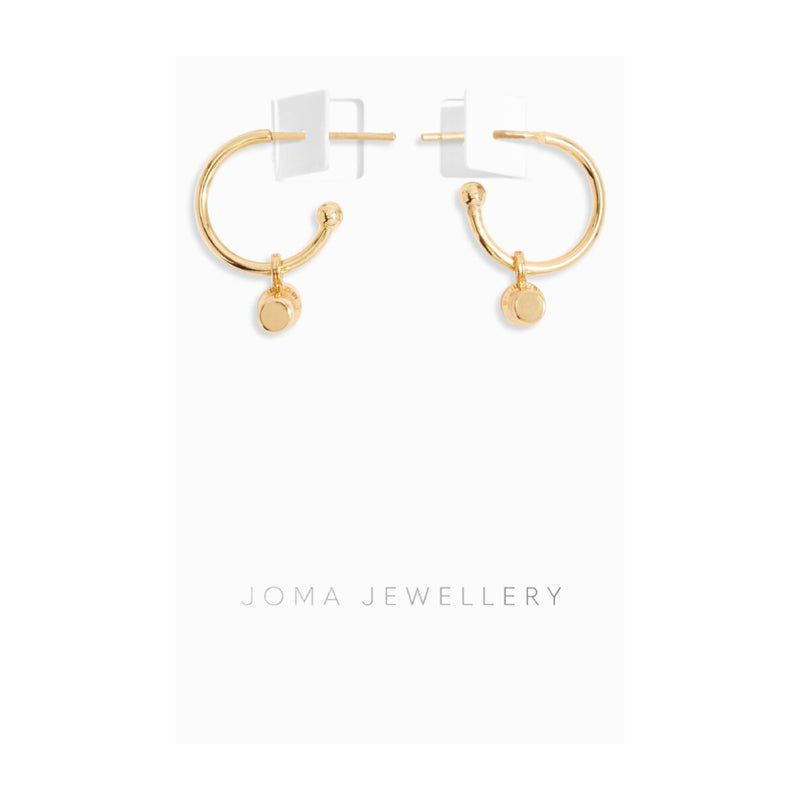 Aura Bar Hoop Earrings | Gold Plated