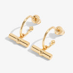 Aura Bar Hoop Earrings | Gold Plated