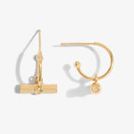 Aura Bar Hoop Earrings | Gold Plated