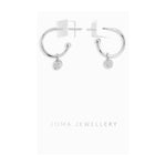 Aura Bar Hoop Earrings | Silver Plated