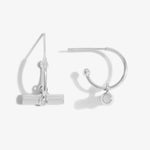 Aura Bar Hoop Earrings | Silver Plated