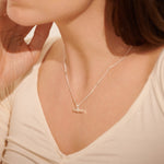 Aura Bar Necklace | Silver Plated