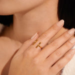 Aura Bar Ring | Gold Plated