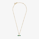 Aura Malachite Bar Necklace | Gold Plated