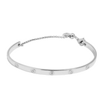 Bracelet Bar CZ Circle Bracelet | Silver Plated