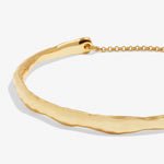 Bracelet Bar Hammered Bangle | Gold Plated