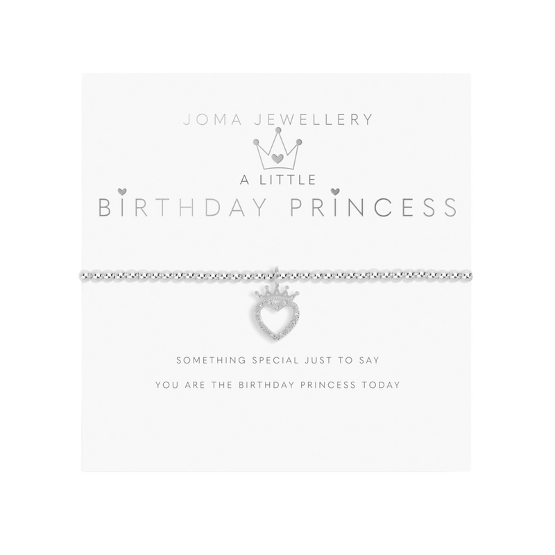 Children's A Little 'Birthday Princess' Bracelet | Silver Plated