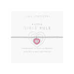 Children's A Little 'Girls Rule' Bracelet | Silver Plated