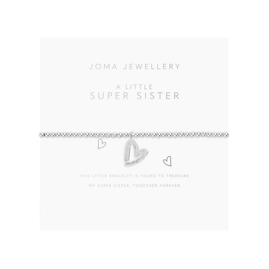Children's A Little 'Super Sister' Bracelet | Silver Plated