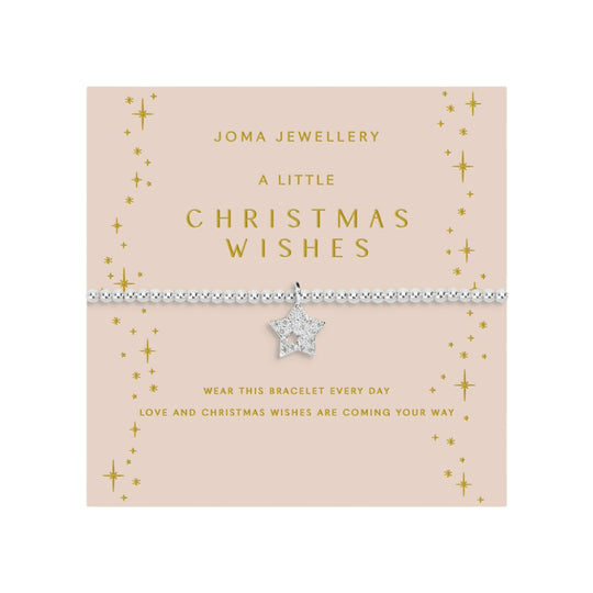 Christmas A Little 'Christmas Wishes' Bracelet | Silver Plated