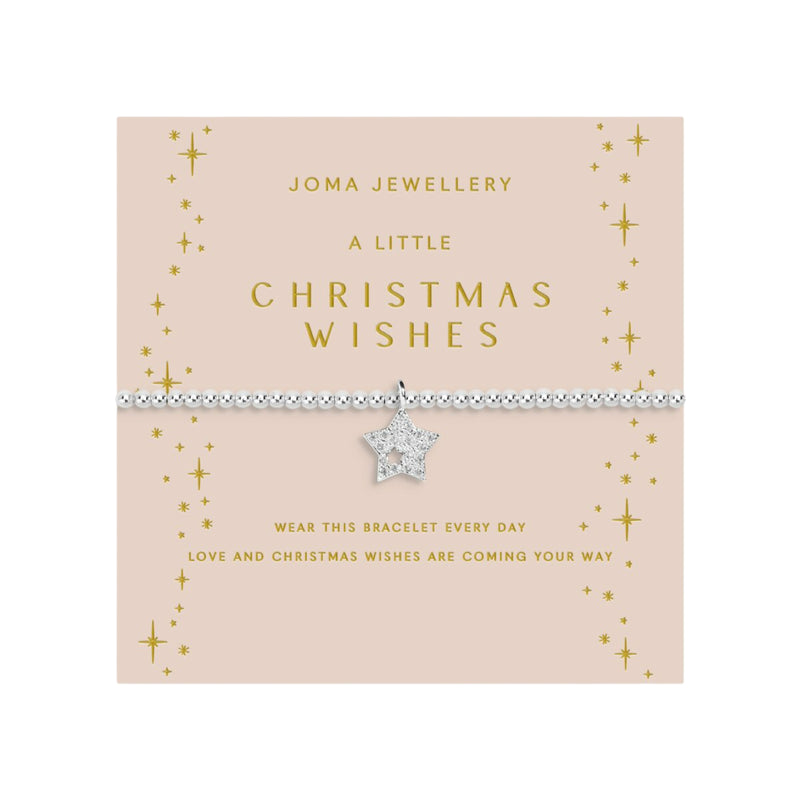 Christmas A Little 'Christmas Wishes' Bracelet | Silver Plated