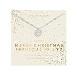 Christmas A Little 'Merry Christmas Fabulous Friend' Necklace | Silver Plated