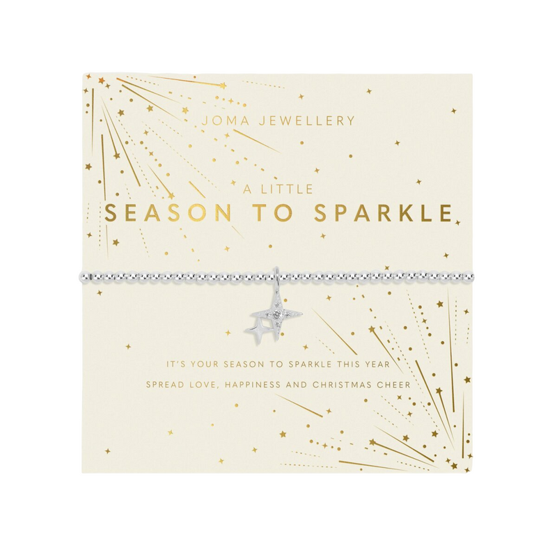 Christmas A Little 'Season To Sparkle' Bracelet | Silver Plated