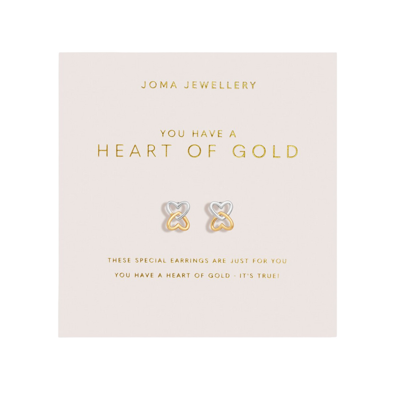 Forever Yours 'You Have A Heart Of Gold' Earrings | Silver & Gold Plated