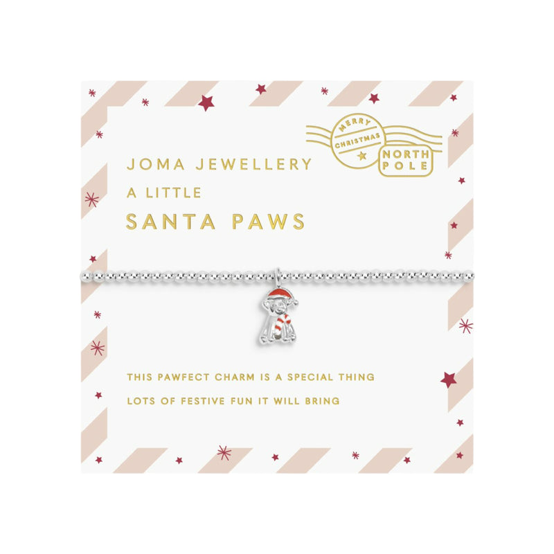 Kids’ Love From Santa 'Santa Paws' Bracelet | Silver Plated