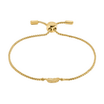 Mini Charms Feather Bracelet | Gold Plated