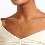 Mini Charms Feather Necklace | Gold Plated