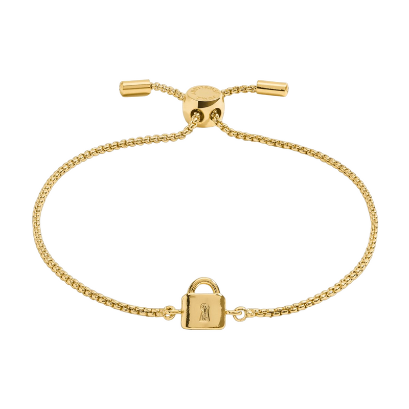 Mini Charms Lock Bracelet | Gold Plated