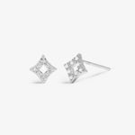 Mini Charms Pavé Diamond Earrings | Silver Plated