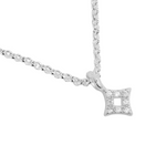 Mini Charms Pavé Diamond Necklace | Silver Plated