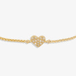 Mini Charms Pavé Heart Bracelet | Gold Plated