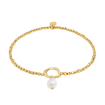 Solaria Baroque Pearl Loop Bracelet | Gold Plated