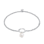 Solaria Baroque Pearl Loop Bracelet | Silver Plated