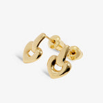 Soul Shine Drop Heart Earrings | Gold Plated