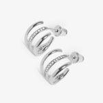 Soul Shine Pavé Illusion Hoop Earrings | Silver Plated