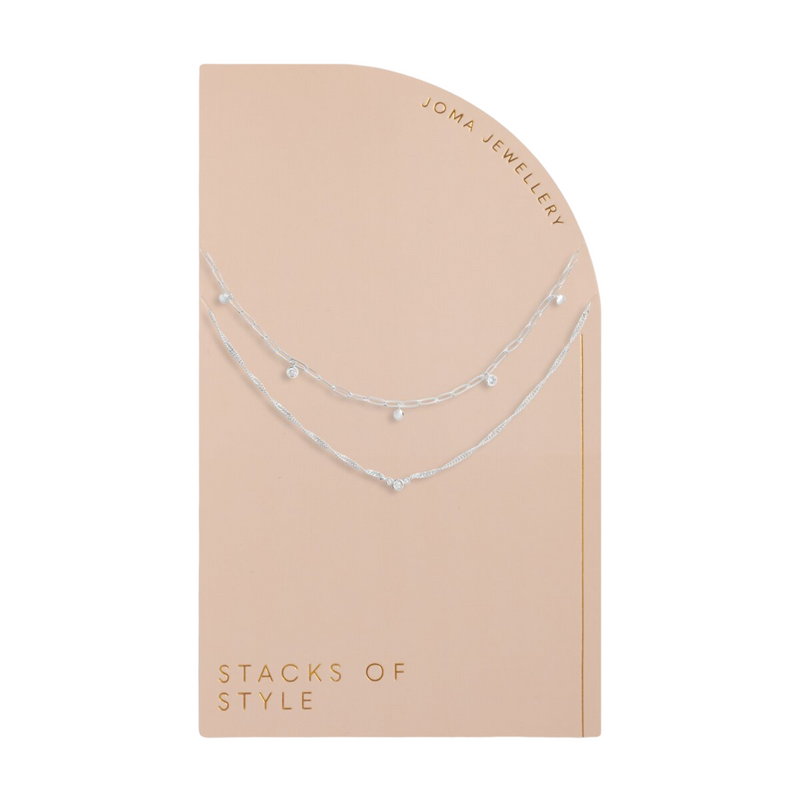 Stacks of Style Necklace | Silver Plated