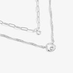 Stacks of Style Organic Shape Necklace | Silver Plated