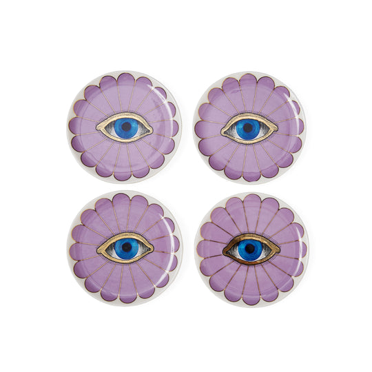 Fleur Eye Coasters | Purple | Set of 4