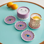 Fleur Eye Coasters | Purple | Set of 4