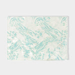 Animal Foil Print Scarf | Duck Egg Blue & Silver