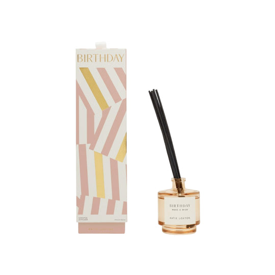 'Birthday' Sentiment Reed Diffuser | Peach Rose & Sweet Mandarin