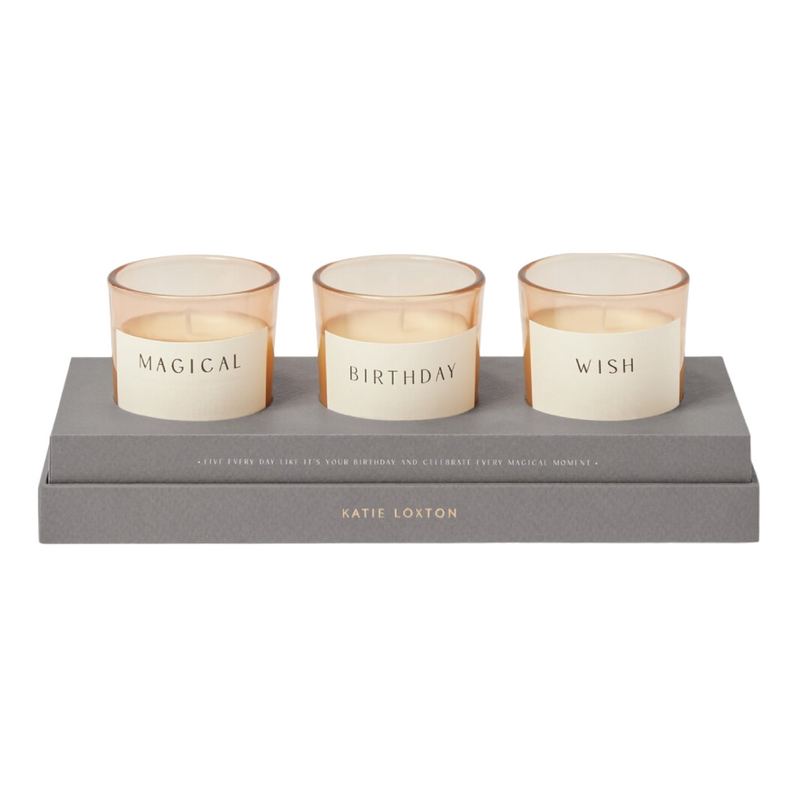 'Birthday' Votives | Set of 3